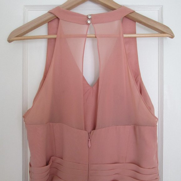 Azazie Bridesmaid Dress Pink Size A14 - Picture 3 of 5